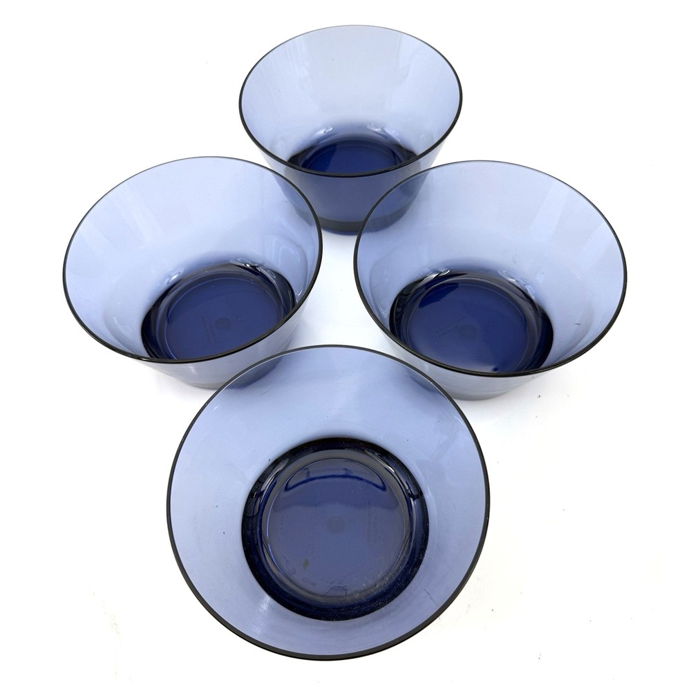 Cobalt Blue Sturdy Plastic Cereal or Soup Bowls 16 oz. Set of 4 Dishwasher Safe - Picture 7 of 8